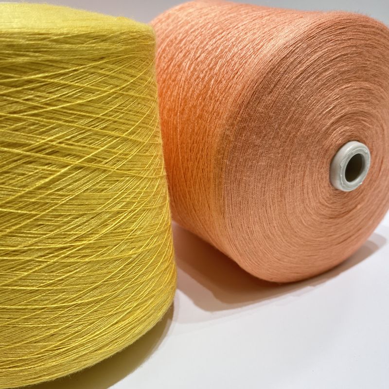 High Elastic Core Spun Linen Viscose Blend Yarn 50%Viscose 29%PBT 21% Nylon 48nm/2 28s/2
