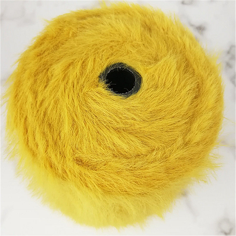 100% Nylon 4CM Hairy Fluffy Feather Yarn For Machine Knitting