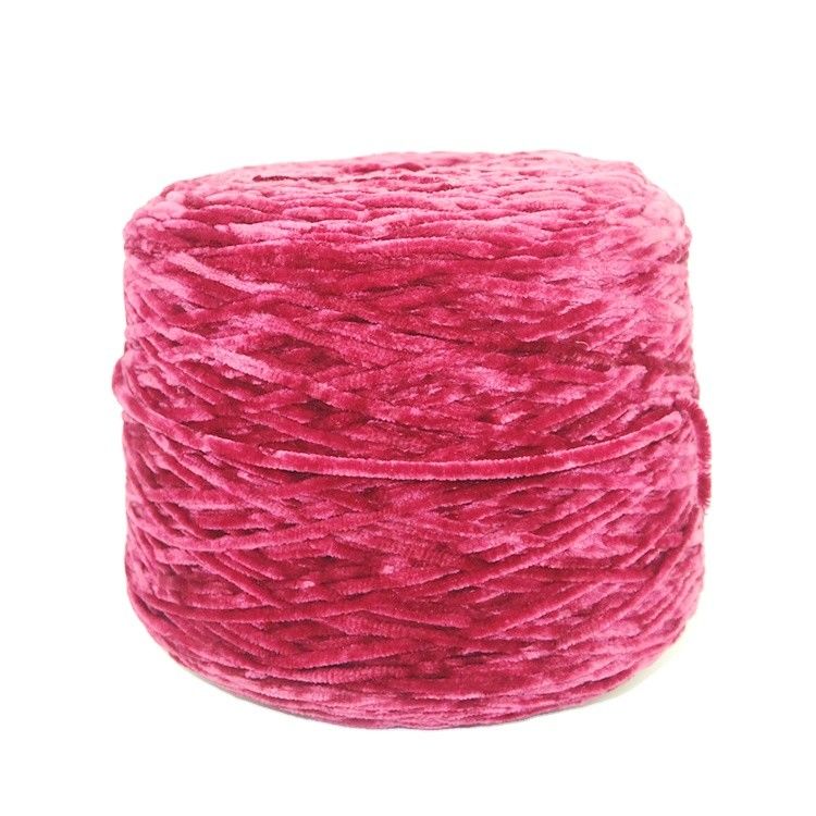 100% Polyester Knitting Yarn Chenille Crochet Yarn For Weaving