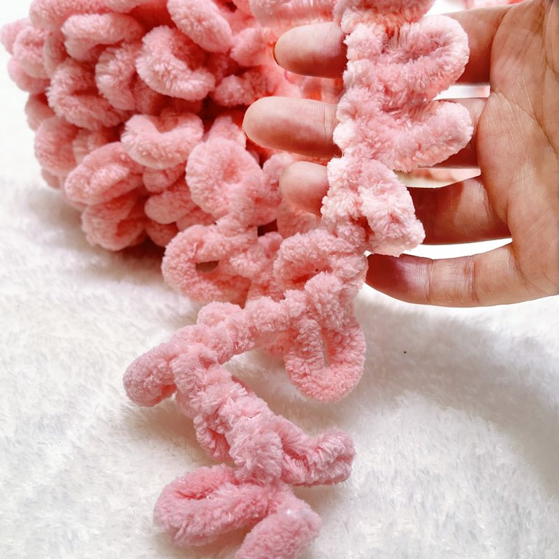 100% Polyester Chunky Finger Loop Yarn For Hand Knitting Crochet 100g/Roll 7M