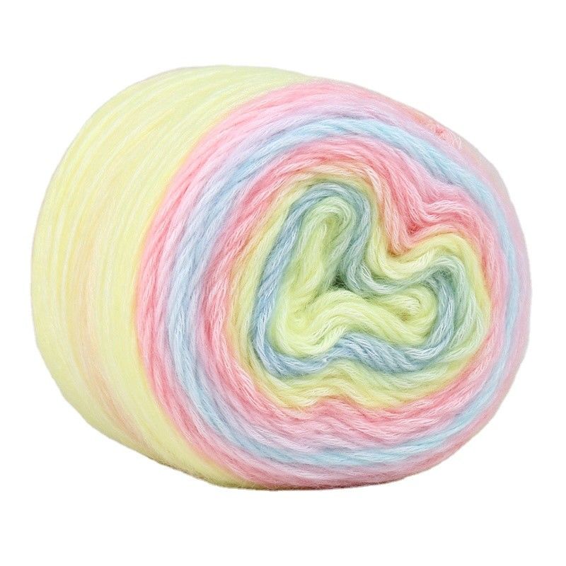 Soft Merino Wool Nylon	Hand Arm Knit Yarn Acrylic Blended Cotton Cakes Yarn
