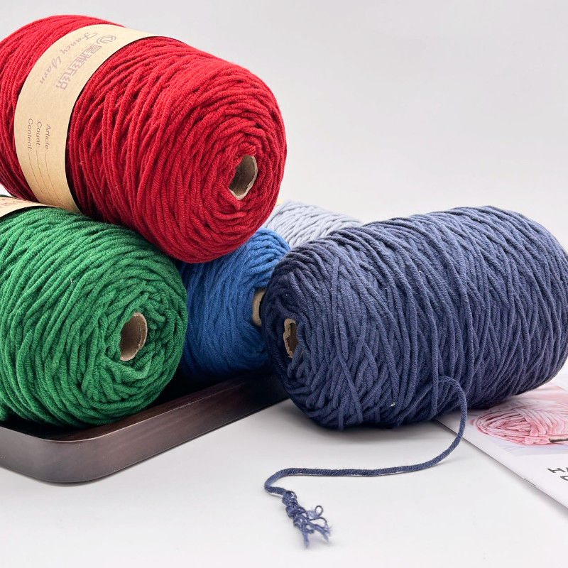 8ply 100g/400g/600g 100 wool acrylic cone tufting gun rug yarn bulk crochet fancy threads yarn